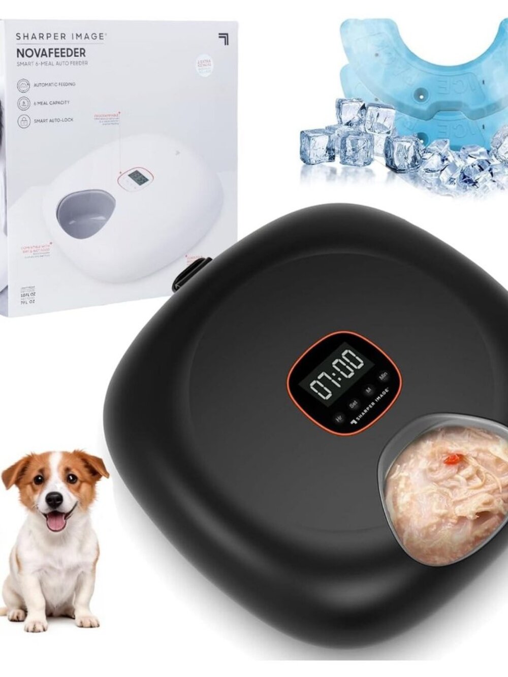 Automatic Cat Feeder Wireless, Sharper Image Auto Cat Food Dispenser for Wet Foo